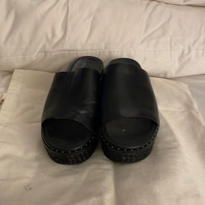 FitFlop black wedge sandals